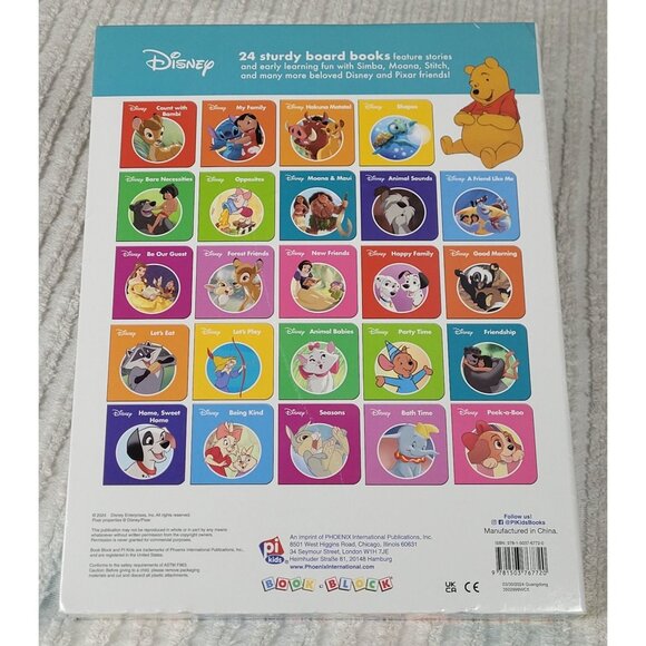 Pixar Disney Deluxe 24 Book Block Set Toddler Early Learner Reader Educational - Picture 2 of 8